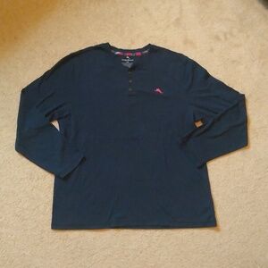 Tommy Bahama Blue Long Sleeve Tee Size Large
